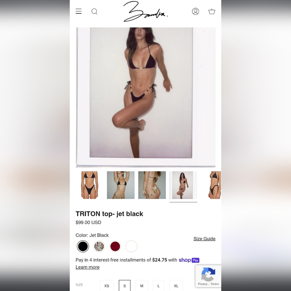 Bamba - Triton/Jagger Black Bikini with Gold Accents